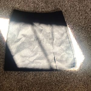 A Split Hem Cord Skirt